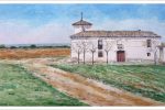 Acuarela de un paisaje de Daimiel, Ciudad Real, pintado por Rubén de Luis
