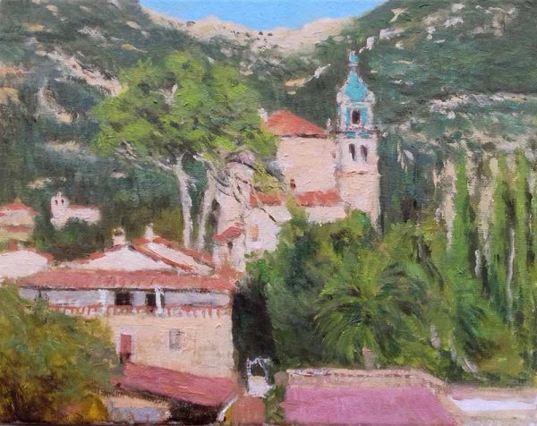 Cuadro al oleo de Valldemossa, Mallorca