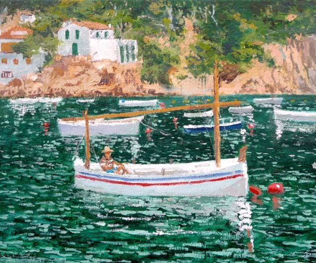 Cuadro al oleo de Cala Montjoi