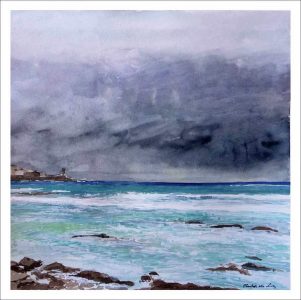 Cuadro de una marina de La Coruña