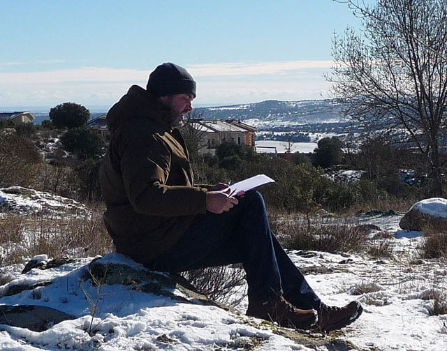Pintando al aire libre en invierno