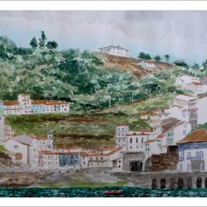 Acuarela de Cudillero, Asturias