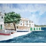 Acuarela de Porto Petro, Mallorca