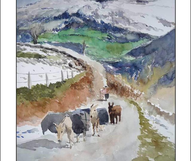 Paisaje de un valle de Cantabria