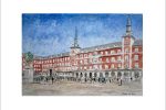 Acuarela de la Plaza Mayor de Madrid