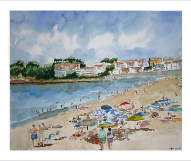 Sanxenxo-Pontevedra-acuarela