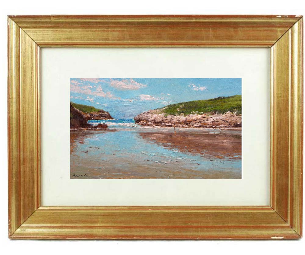 Cuadro de la playa de Poo en Llanes