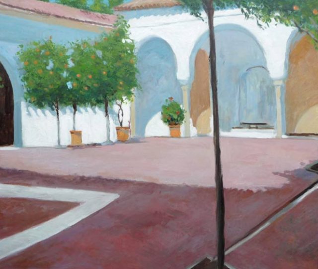 Cuadro al oleo de la Alcazaba de Málaga
