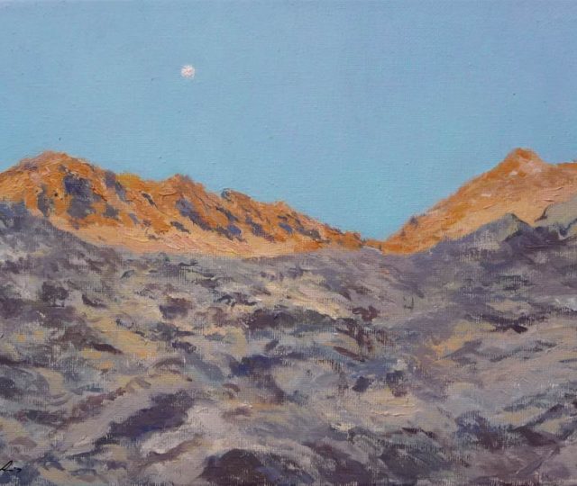 Paisaje al oleo de la Sierra de Gredos