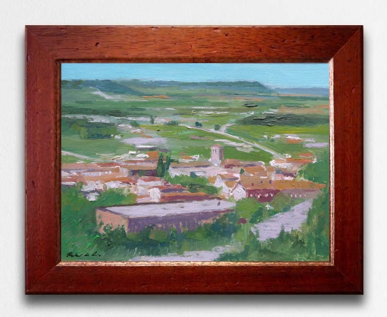 Cuadro al oleo de un paisaje de Portillo en Valladolid Cuadro al oleo de un paisaje de Portillo en Valladolid.