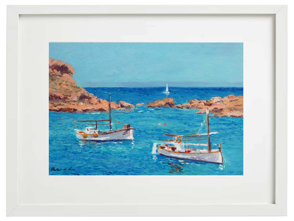 Cuadro al oleo de Formentera Cuadro al oleo de un paisaje de Formentera