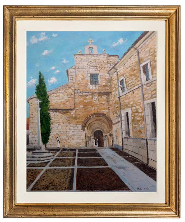 Cuadro al oleo del monasterio de la Trapa en Palencia