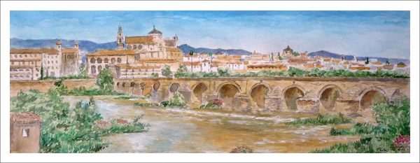 Paisaje en acuarela de Córdoba