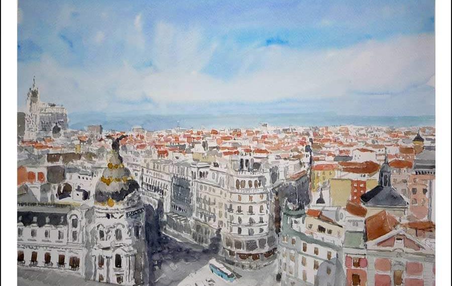 Acuarela de la Gran Vía