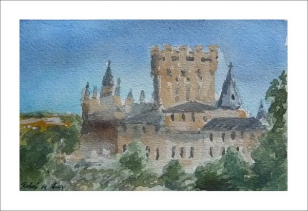 Acuarela del Alcázar de Segovia
