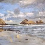 Marina al óleo de la Costa Quebrada