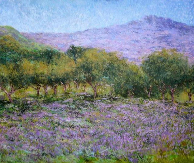 Cuadro al oleo de la Sierra de Grazalema