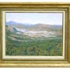 Cuadro enmarcado de un paisaje de Alcoy en Alicante pintado por Rubén de Luis