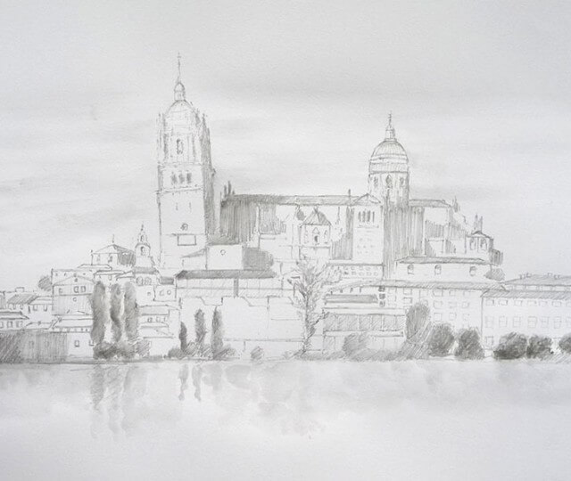 Dibujo de la Catedral de Salamanca