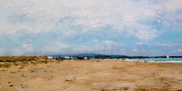 Cuadro de una playa de Huelva