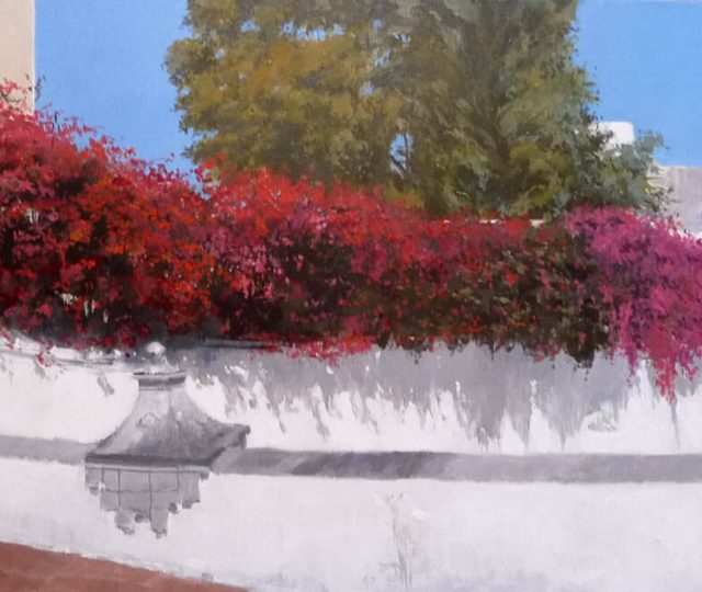 Cuadro al óleo de una calle de Córdoba