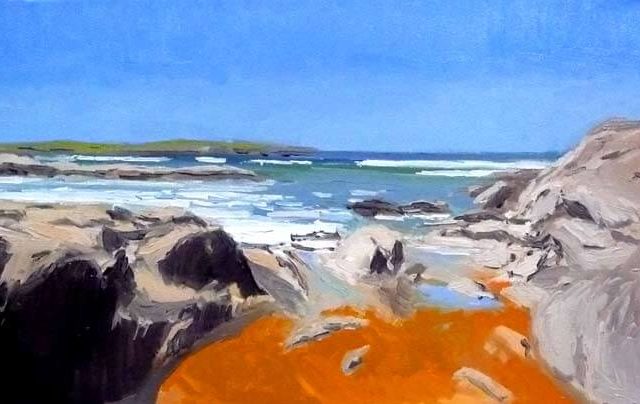 Óleo de la Playa de Liencres-Cantabria