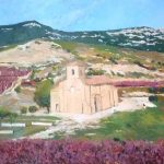 Cuadro al óleo de un paisaje de la Rioja Alta