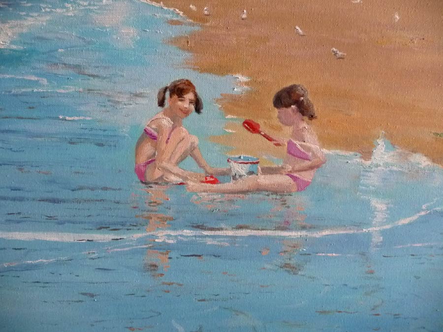 Detalle del cuadro de la playa de Matalascañas en Huelva