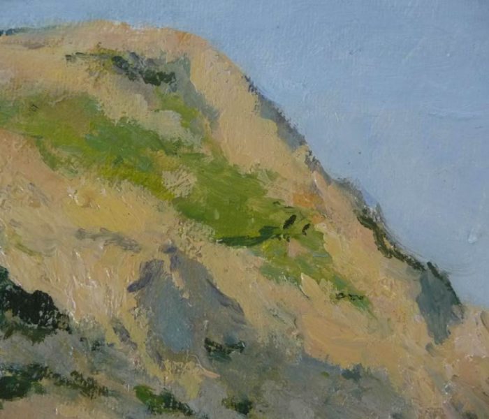 Fragmento ampliado del cuadro del atardecer en Jávea