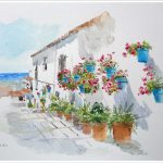 Acuarela de Mijas, Málaga