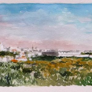 Paisaje de Madrid desde la Casa de Campo