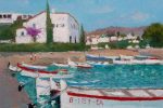 Cuadro al oleo de Port Lligat, Gerona, del pintor Rubén de Luis
