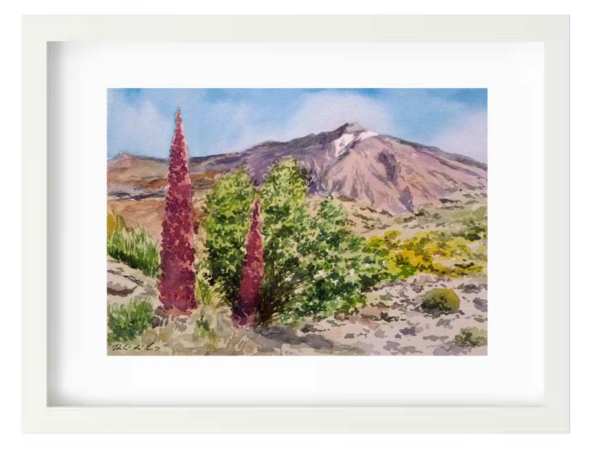 Cuadro de un paisaje del Teide