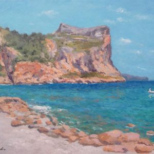 Cuadro al oleo de la cala Moraig en Benitachell, Alicante