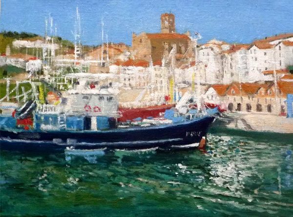 Cuadro del puerto de Getaria, Guipúzcoa