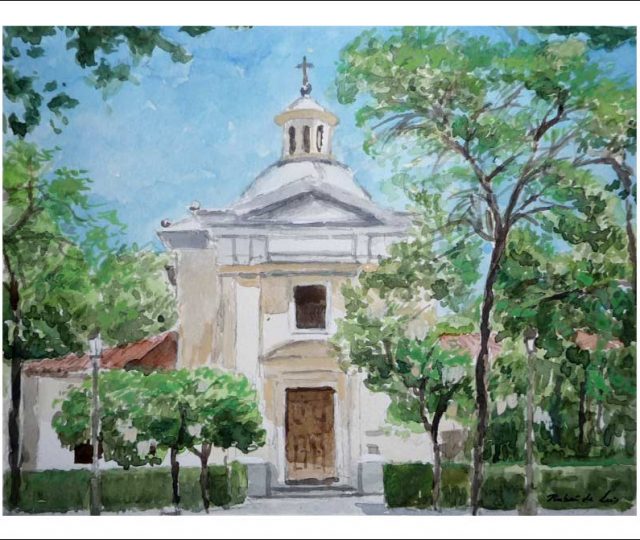 Ermita de San Antonio de la Florida, Madrid. Acuarela
