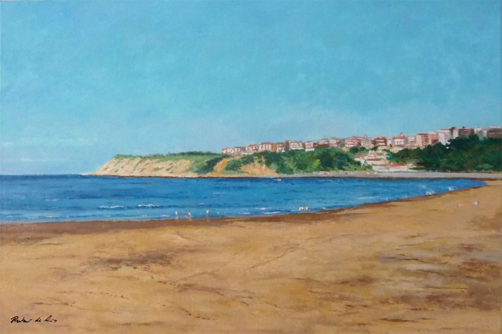Cuadro de la playa de Ereaga