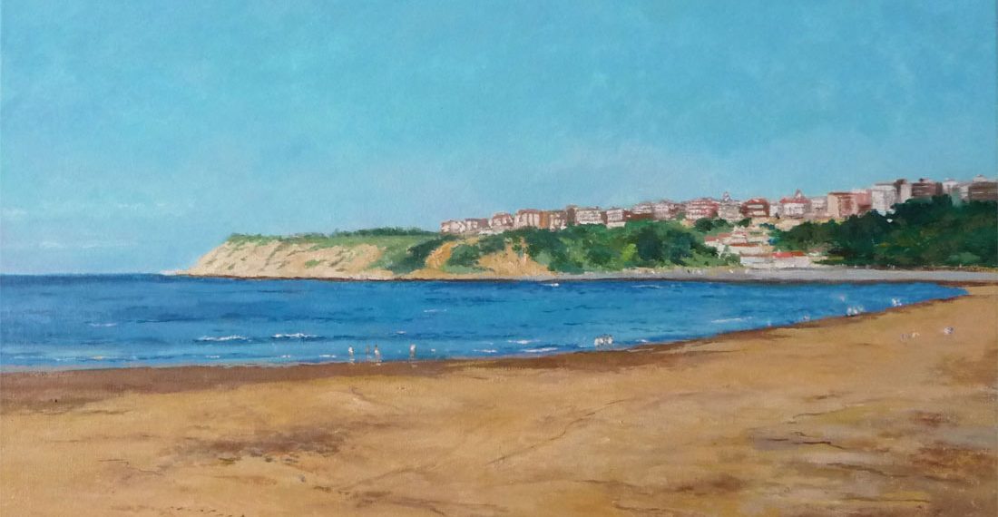 Cuadro de la playa de Ereaga