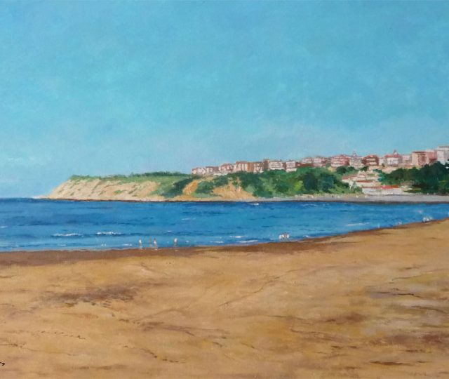 Cuadro de la playa de Ereaga