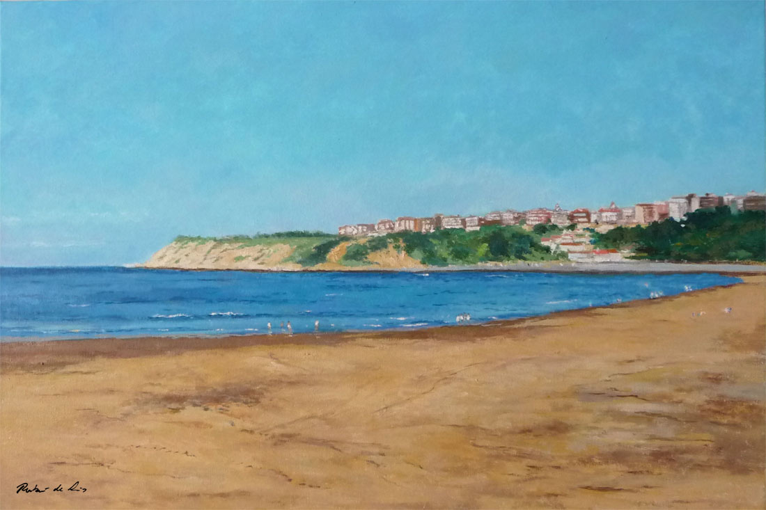 Cuadro de la playa de Ereaga