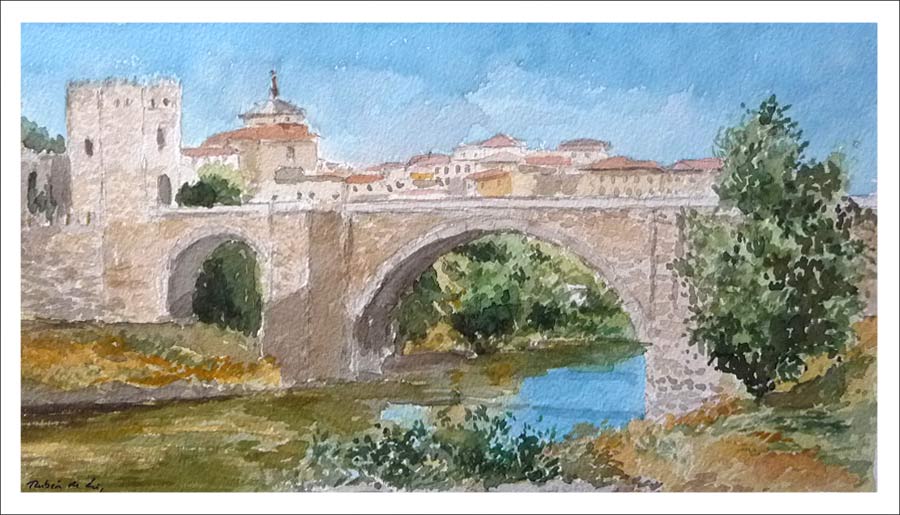 Cuadro del puente de San Martín en Toledo.