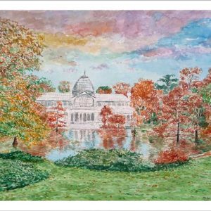 Acuarela del Palacio de Cristal del Retiro