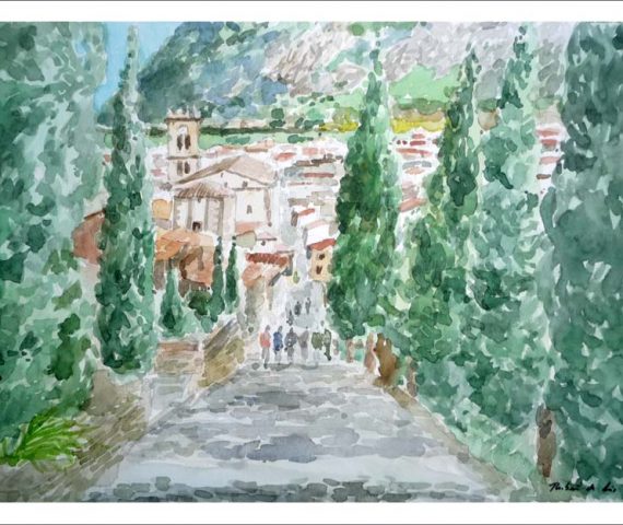Acuarela de Pollensa, Mallorca.