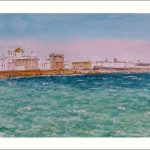 Marina de Cádiz, acuarela