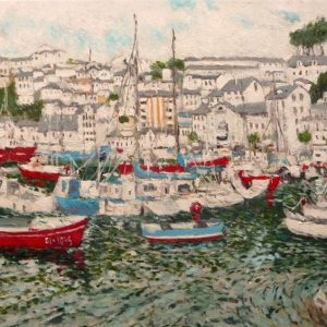 Cuadro al oleo de Luarca, Asturias