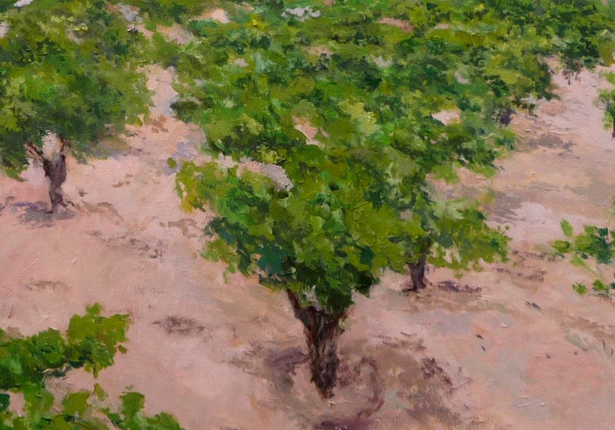 Detalle del cuadro del viñedo ampliado
