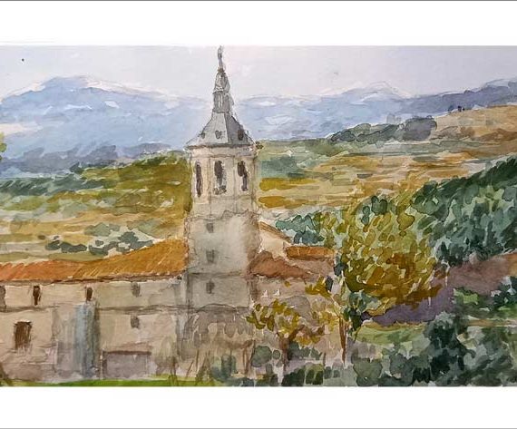 Acuarela del Monasterio de Yuso