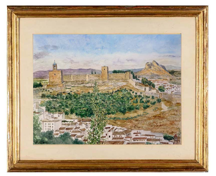 Cuadro en acuarela de Antequera