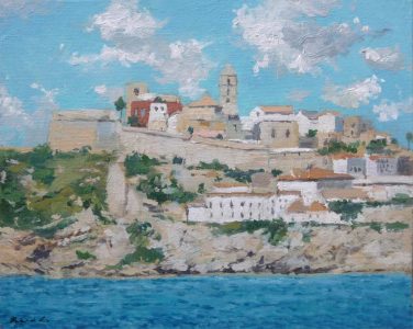 Cuadro al oleo de Ibiza