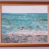 Cuadro de una playa del Mediterráneo pintado por Rubén de Luis